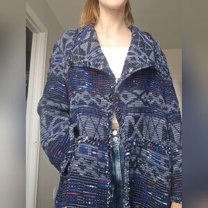 Zara Fluid Jacquard Limited Edition Coat